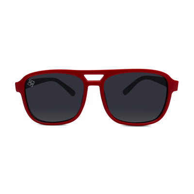 SATURDAZE Optics polarized kids red frame sunglasses - COOL KID ON THE BLOCK