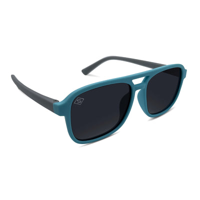 SATURDAZE Optics polarized kids turquoise frame sunglasses - COOL KID ON THE BLOCK