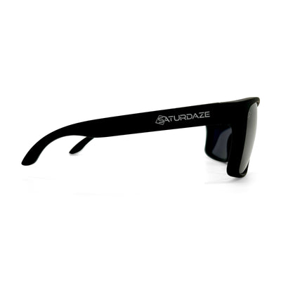 SATURDAZE Optics polarized rubberized grip midnight black lens sunglasses - NEXUS OF THE UNIVERSE