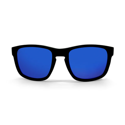 SATURDAZE Optics polarized rubberized grip cool blue lens sunglasses - NEXUS OF THE UNIVERSE